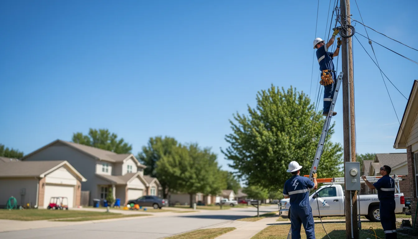 Residential electrician providing installation services in Saucier, MS